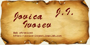Jovica Ivošev vizit kartica